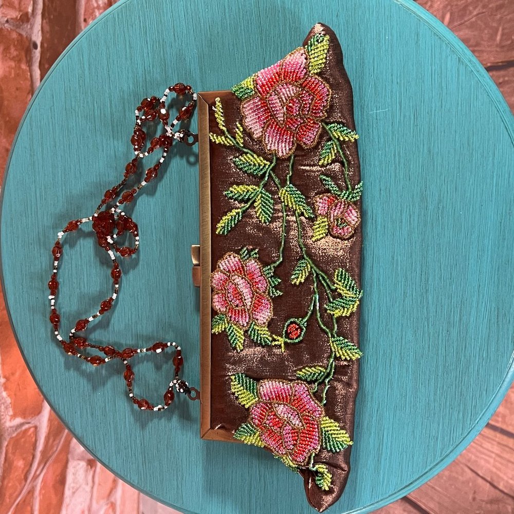 Ziba Floral Patterned Clutch